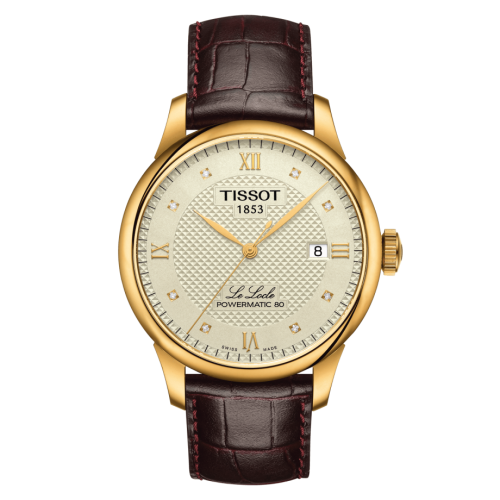 Tissot Le Locle Powermatic 80 39.3 Yellow Gold PVD / Ivory / Strap